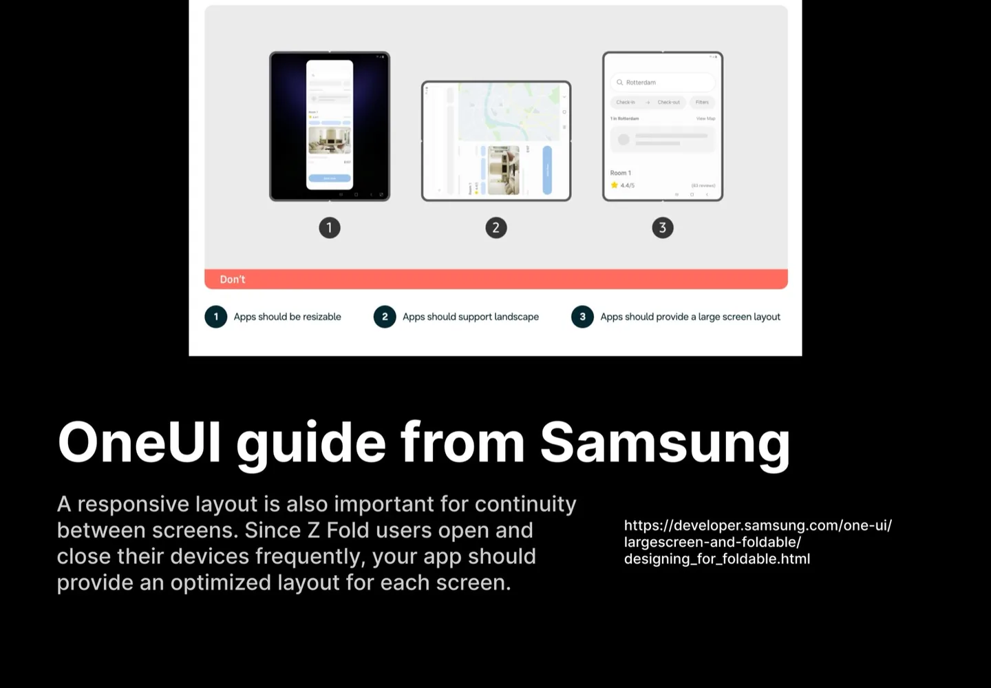 Hướng dẫn Samsung OneUI: app nên resize được, nên hỗ trợ hướng ngang, và nên có layout dành cho màn hình lớn